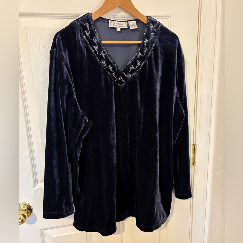 Vintage‎ Sarah Bentley Beautiful Velvet Top Size 1X
